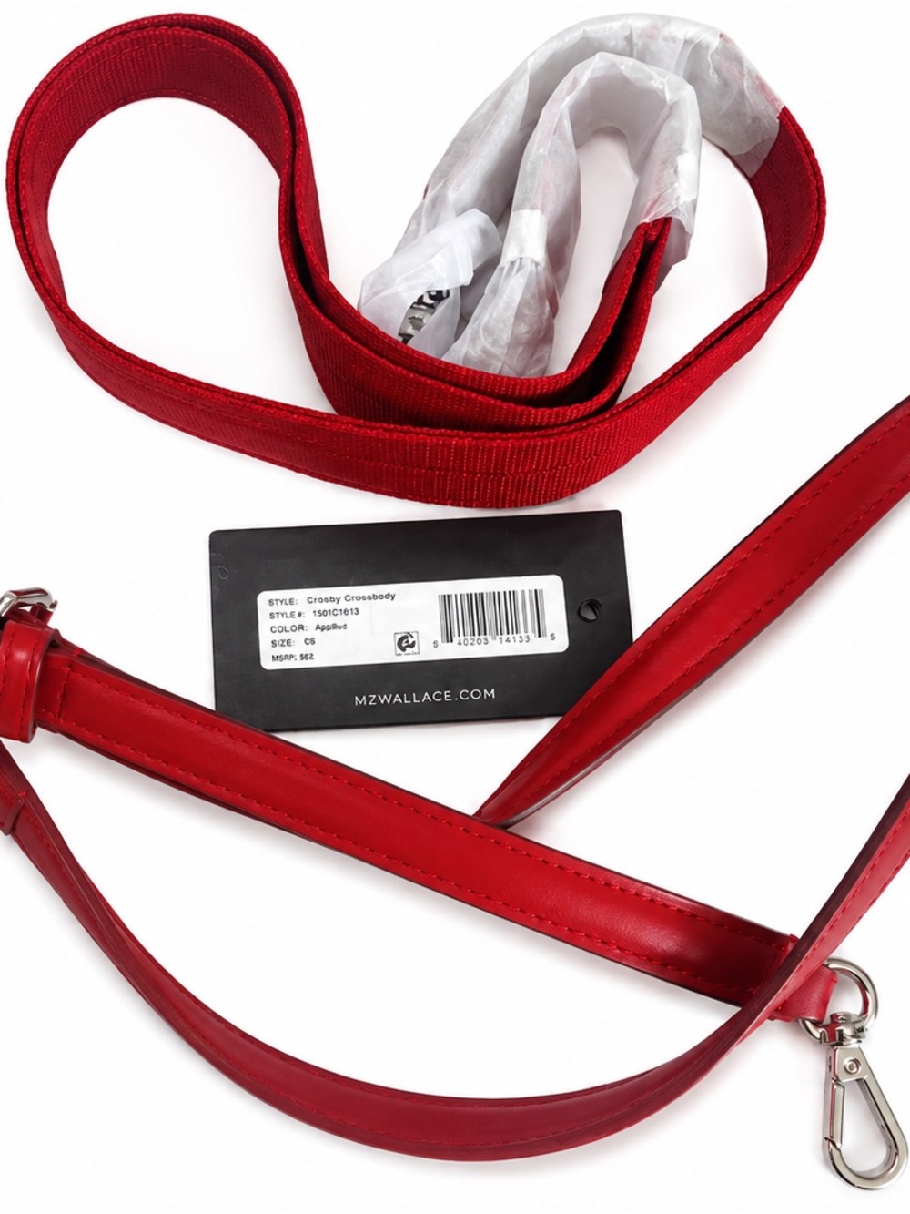 MZ Wallace Quilted Cherry Red Crosby Cross body Bag - Picture 6 of 10